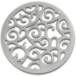 Amello Edelstahl Coin Ornament silber für Coinsfassung Stahlschmuck ESC505J