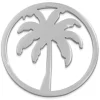 Amello Edelstahl Coin Palme silber für Coinsfassung Edelstahlschmuck ESC515J