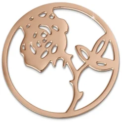 Amello Edelstahl Coin Rose rosegold für Coinsfassung Stahlschmuck ESC506E