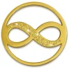 Amello Edelstahl Coin Unendlich vergoldet Zirkonia gold Stahlschmuck ESC511Y
