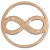 Amello Edelstahl Coin Unendlich rosegold Zirkonia rose Stahlschmuck ESC511E