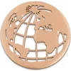 Amello Edelstahl Coin Weltkugel rosegold für Coinsfassung Schmuck ESC517E