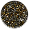 Amello Edelstahl Coin Zirkonia grau/gold Coinsfassung Stahlschmuck ESC302K