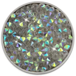 Amello Edelstahl Coin Zirkonia farbig für Coinsfassung Stahlschmuck ESC302W