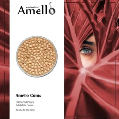 Amello Edelstahl Coin Zirkonia rose für Coinsfassung Edelstahlschmuck ESC301E