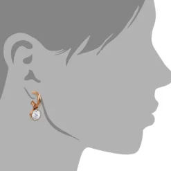 Amello Edelstahl Creole rosegold Zirkonias Zirkonia weiß ESOS51W