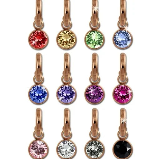 Amello Edelstahl Creole rosegold Zirkonias Zirkonia hellgrün ESOS51L