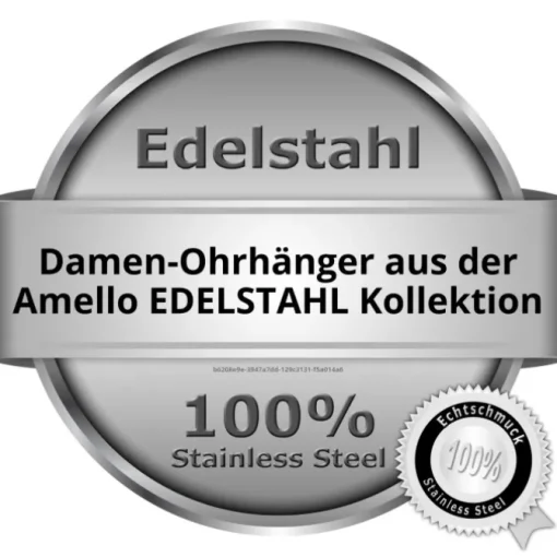 Amello Edelstahl Creole rosegold Zirkonias Zirkonia hellblau ESOS51H