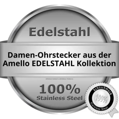 Amello Edelstahl Ohrstecker hellgrün rund Zirkonia Damen Ohrringe ESOS11L