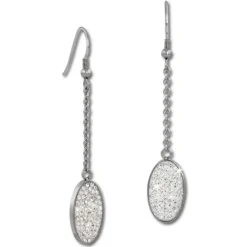Amello Edelstahl Schmuckset Ohrringe & Armband Zirkonia Glitzer weiß ESSS03W