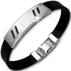 Amello Edelstahlarmband Line Herren Damen Unisex Armband ESA504S