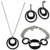Amello Edelstahlschmuckset Keramik Kette, Armband, Ohrring ESSX05S