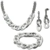 Amello Edelstahlschmuckset Keramik Kette, Armband, Ohrring ESSX06W