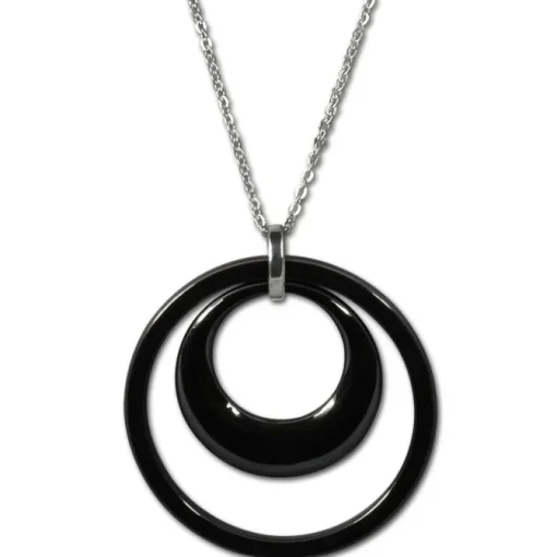 Amello Edelstahlschmuckset Keramik Kette, Armband, Ohrring ESSX05S