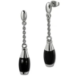 Amello Edelstahlschmuckset Kegel Keramik Kette, Armband, Ohrring ESSX15S