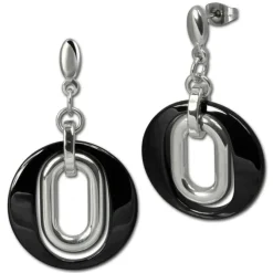 Amello Edelstahlschmuckset Keramik Kette, Armband, Ohrring ESSX03S