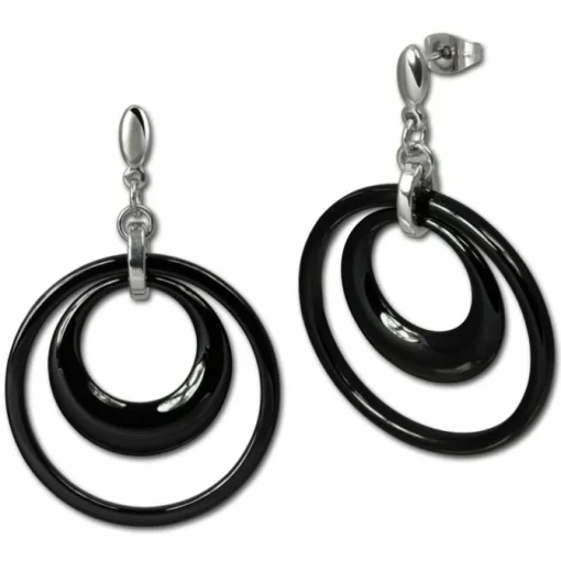 Amello Edelstahlschmuckset Keramik Kette, Armband, Ohrring ESSX05S