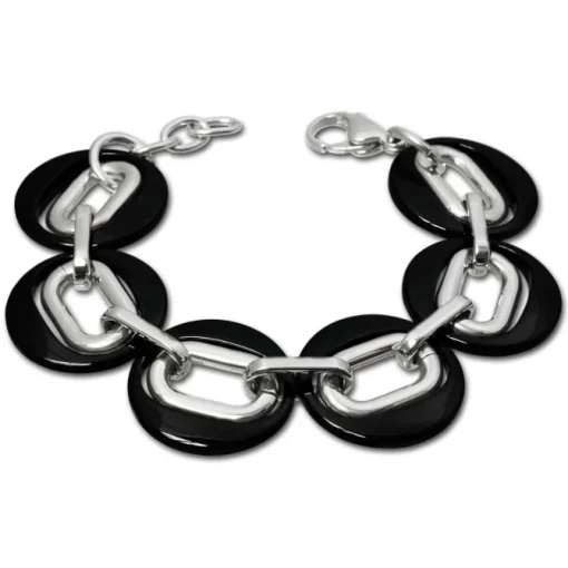 Amello Edelstahlschmuckset Keramik Kette, Armband, Ohrring ESSX03S
