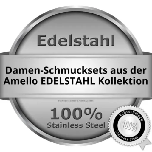 Amello Edelstahlschmuckset Keramik Kette, Armband, Ohrring ESSX05S