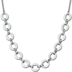 Amello Halskette Keramik Ringe weiß Damen Edelstahlschmuck ESKX47W5
