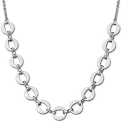 Amello Halskette Keramik Ringe weiß Damen Edelstahlschmuck ESKX02W