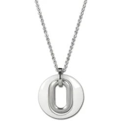Amello Halskette Keramik Magic weiß Damen Edelstahlschmuck ESKX03W