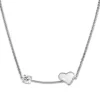 Amello Halskette Keramik Herz Zirkonia weiß Damen Edelstahlschmuck ESKX40W5
