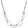 Amello Halskette Keramik Ovale weiß Damen Edelstahlschmuck ESKX16W