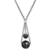 Amello Halskette Keramik Kugeln schwarz Damen Edelstahlschmuck ESKX44S5