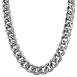 Amello Halskette Keramik Panzer stahlfarben Damen Edelstahlschmuck ESKX18J0