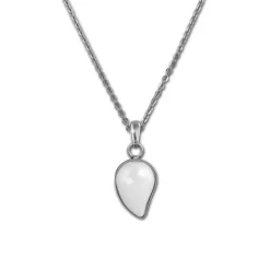 Amello Halskette Keramik Tropfen weiß Damen Edelstahlschmuck ESKX45W5