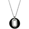Amello Halskette Keramik Magic schwarz Damen Edelstahlschmuck ESKX03S
