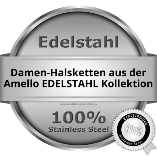 Amello Halskette Keramik Herz Zirkonia weiß Damen Edelstahlschmuck ESKX40W5