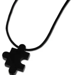 Amello Halskette Puzzle schwarz glanz Edelstahlschmuck Puzzel Unisex ESK022S