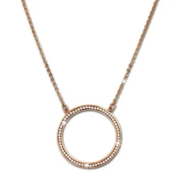 Amello Halskette rosevergoldet O-Kette Zirkonia Damen Edelstahlschmuck ESK101E