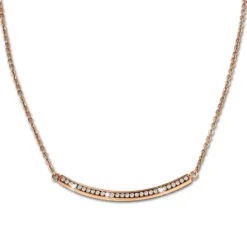 Amello Halskette Welle rosevergoldet Zirkonia Damen Edelstahlschmuck ESK102E