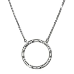 Amello Halskette Zirkonia weiß O-Kette Damen Edelstahlschmuck ESK103J