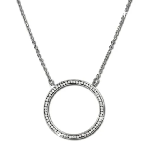Amello Halskette Zirkonia weiß O-Kette Damen Edelstahlschmuck ESK103J