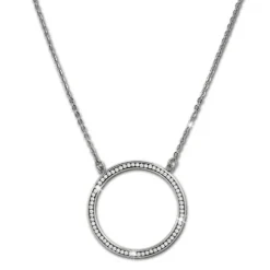 Amello Halskette Zirkonia weiß O-Kette Damen Edelstahlschmuck ESK101J
