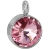 Amello Kettenanhänger Edelstahl Zirkonias Zirkonia rosa ESHS02A