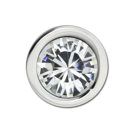 Amello Kettenanhänger Edelstahl Zirkonias Zirkonia weiß ESHS01W