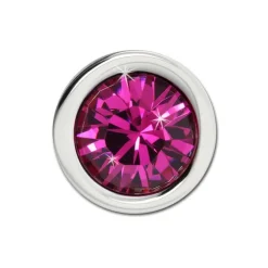Amello Kettenanhänger Edelstahl Zirkonias Zirkonia fuchsia ESHS01P