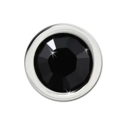 Amello Kettenanhänger Edelstahl Zirkonias Zirkonia schwarz ESHS01S