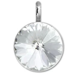Amello Kettenanhänger Edelstahl Zirkonias Zirkonia weiß ESHS02W