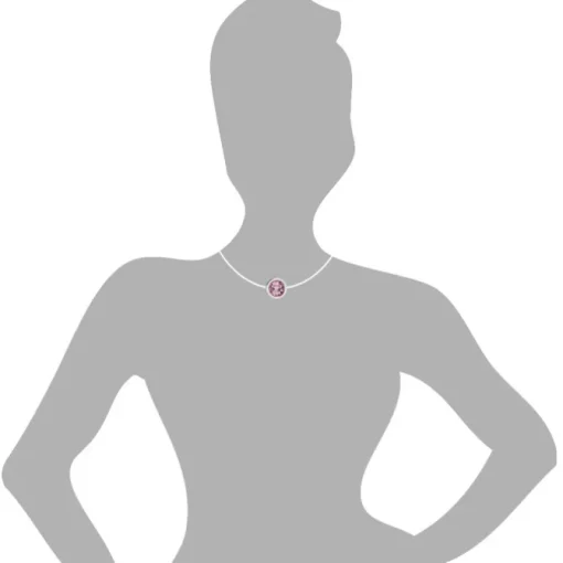 Amello Kettenanhänger Edelstahl Zirkonias Zirkonia rosa ESHS01A