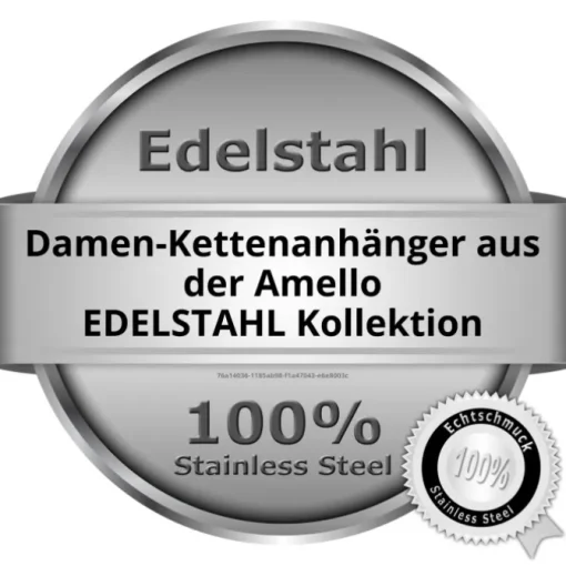 Amello Kettenanhänger Edelstahl Zirkonias Zirkonia rosa ESHS02A