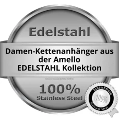 Amello Kettenanhänger Edelstahl Zirkonias Zirkonia weiß ESHS02W