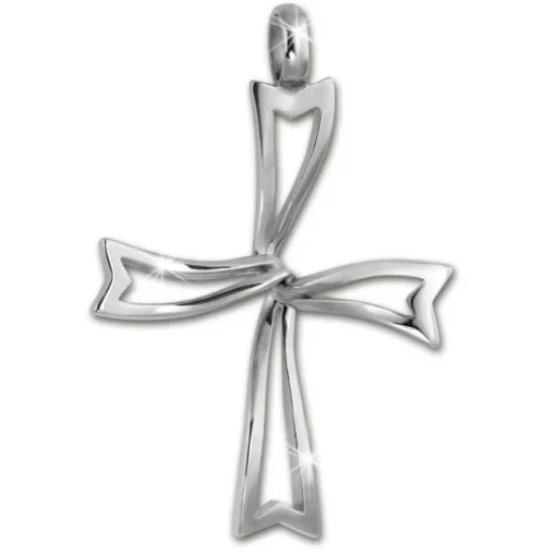 Amello Kettenanhänger Verschlungenes Kreuz Edelstahlschmuck ESHS53J