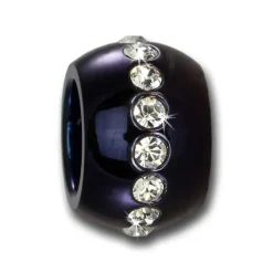 Amello Megabead Stahl Kugel lila Zirkonias Armband AMZ082V