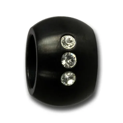 Amello Megabead Stahl Kugel schwarz Zirkonias Armband AMZ025S